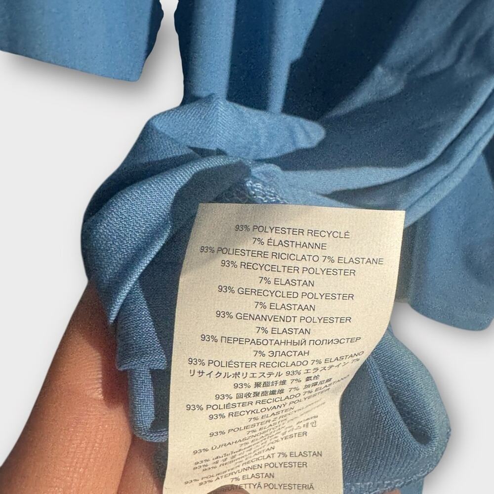 NEW MICHAEL Michael Kors Blue Peasant Keyhole Blouse, 1X - Picture 8 of 13